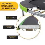 Батут з внутрішньою захисною сіткою 312 см LEOBRO Premium Pro 10FT GREEN (LB-1100)