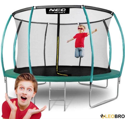 Батут Neo-Sport Premium 374 см із внутрішньою сіткою (NS-12C181) - 5