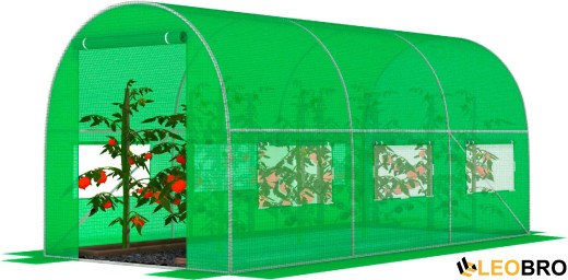 Садова теплиця з вікнами FunFit Garden 7m2 = 350*200*200 (Зелена) (1481) - 3