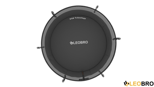Батут із внутрішньою захисною сіткою 252 см LEOBRO Premium Pro 8FT BLACK - 4