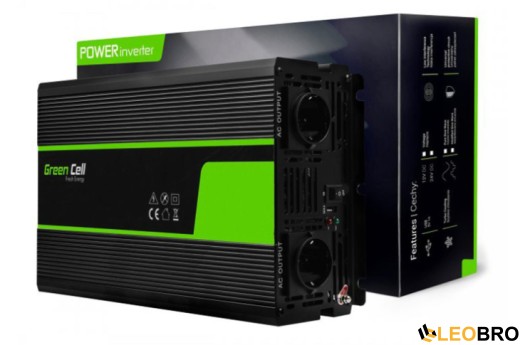 Автомобильный инвертор Green Cell 12V на 230V 2000W/4000W (INV11) Чистий синус - 4