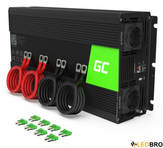 Автомобильный инвертор Green Cell 24V на 230V 2000W/4000W (INV26) - 1