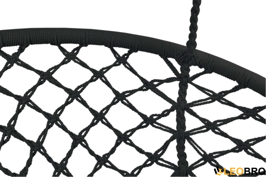 Гойдалка гніздо зі спинкою 80 см плетена TOGO Cream (5902340315866) - 4