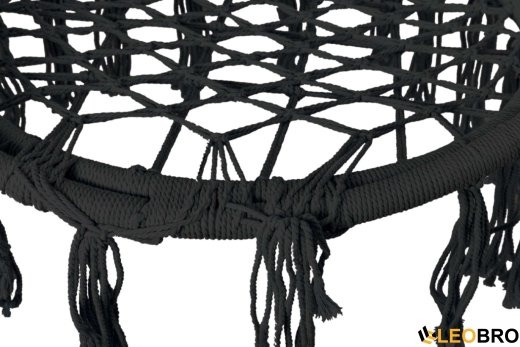 Гойдалка гніздо зі спинкою 80 см плетена TOGO Cream (5902340315866) - 6