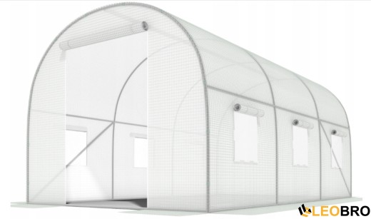 Садовая теплица парник LEOBRO Garden 6м2 White (LB-6M19W) - 2
