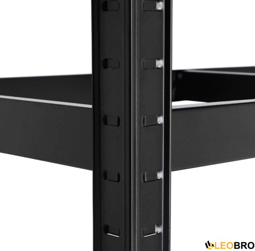 Стеллаж LEOBRO Черный 180 х 90 х 40 см, 175кг/полка, 5 полок (LB-R175-BLK) - 6
