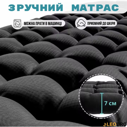 Раскладное кресло шезлонг LEOBRO Zero Gravity Premium Plus Черное (LB-ZGC-E1-BLK) - 6
