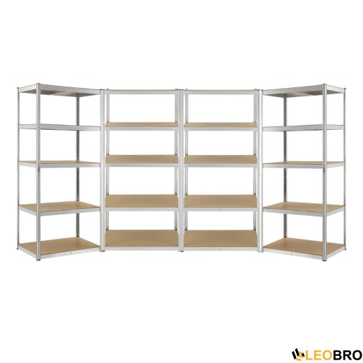 Стеллаж со скрытыми полочками LEOBRO 180 х 360 х 40 см, 175кг/полка (LB-R175-GANX4) - 1