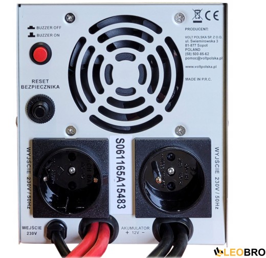 Комплект Volt Polska SINUS PRO 1100 E PLUS 12/230V 700/1100W + Аккумулятор GEL 12V 110 Ah - 5
