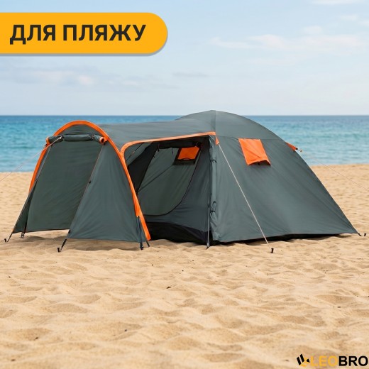 Туристическая палатка LEOBRO Pro Camp Haki (LB-1089) Туристическая палатка LEOBRO Pro Camp Haki (LB-1089) - 6