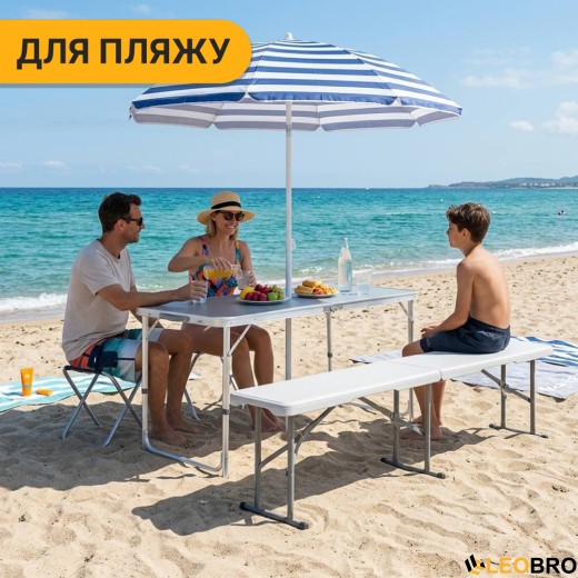 Раскладная туристическая скамейка LEOBRO Tourismo 180 x 27 см (LB-1062) - 2