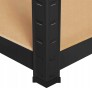 Стеллаж LEOBRO Черный 180 х 90 х 40 см, 175кг/полка, 5 полок (LB-R175-BLK) - 5