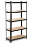 Стеллаж LEOBRO Черный 180 х 90 х 40 см, 265кг/полка, 5 полок (LB-R265-BLK) - 2