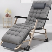 Раскладное кресло кровать с подушкой LEOBRO Серое (FCB-S03-PP)