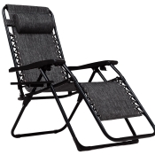 Розкладне крісло шезлонг LEOBRO Zero Gravity Dark Grey (LB-ZGC-F1-DGR)
